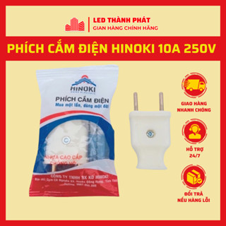 Phích cắm điện HINOKI 10A - 250V/50Hz, công suất 2000W, siêu bền - hàng chính hãng