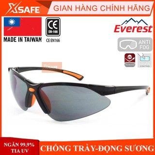 Kính bảo hộ Everest EV302 Mắt kính chống bụi chống tia UV, đọng sương bảo vệ mắt khi đi xe, lao động