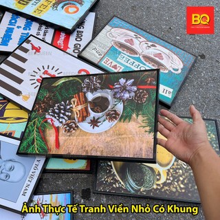 Tranh Cafe 40x60cm Khung Composite Không Cần Khoan