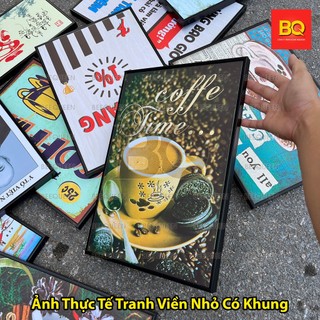 Tranh Cafe 40x60cm Khung Composite Không Cần Khoan