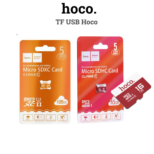 Thẻ nhớ TF tốc độ cao micro-SD - 128GB/16GB cao cấp chuyên dùng cho camera, máy ảnh,.... Hoco phụ kiện