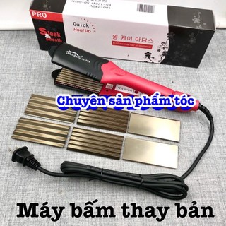 ✅Máy duỗi bấm tóc HQ 989 - Lưỡi kẹp chuyên dụng, nhiệt độ 140-220°C, công suất 50-100W, an toàn, màu tím, đen, đỏ