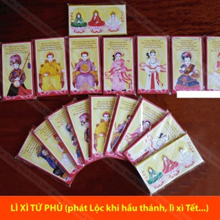 Set 10 bao Lì xì Tứ Phủ khổ lớn cao cấp cực kỳ dày dặn (1 túi) - HÀNG ĐỘC QUYỀN