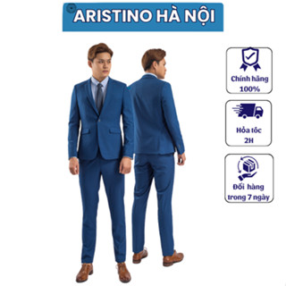    Size L  Bộ suit nam bộ comle Aristino một khuy form slim ASU00208 