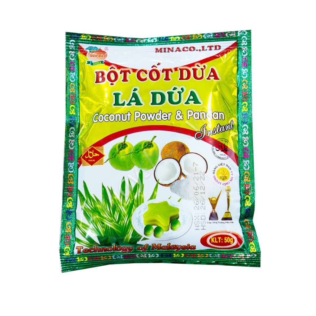Bột cốt dừa lá dứa Minaco (50g)