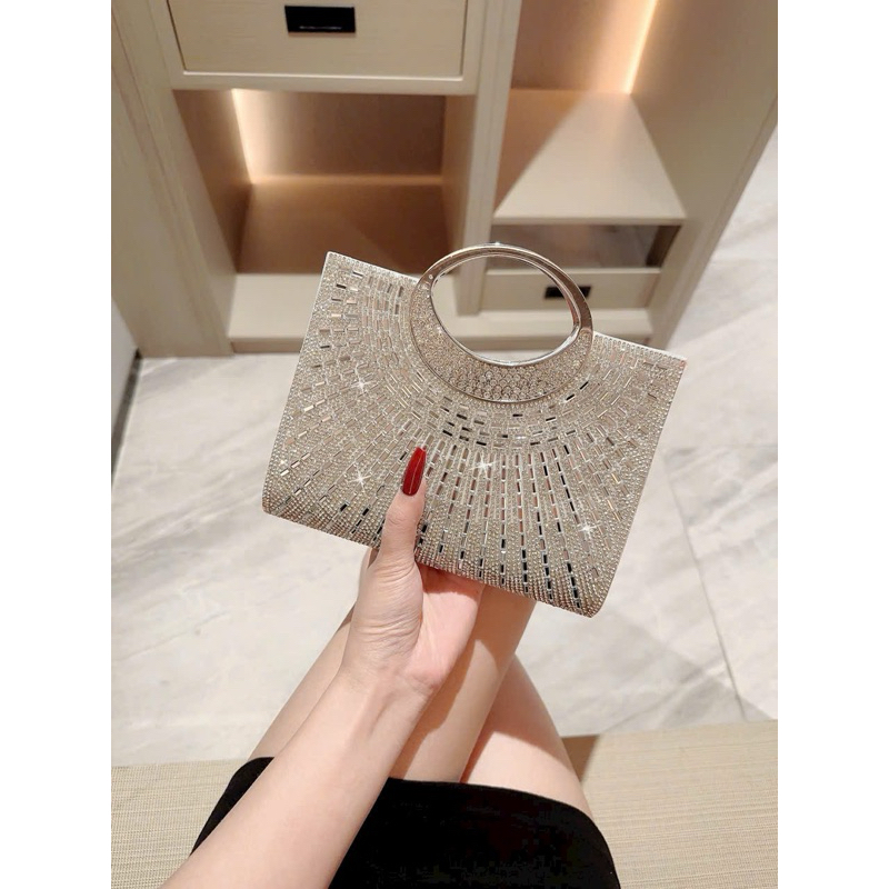Túi đính đá phale đi tiệc sang chảnh bling bling nhập khẩu loại 1 (fullbox)