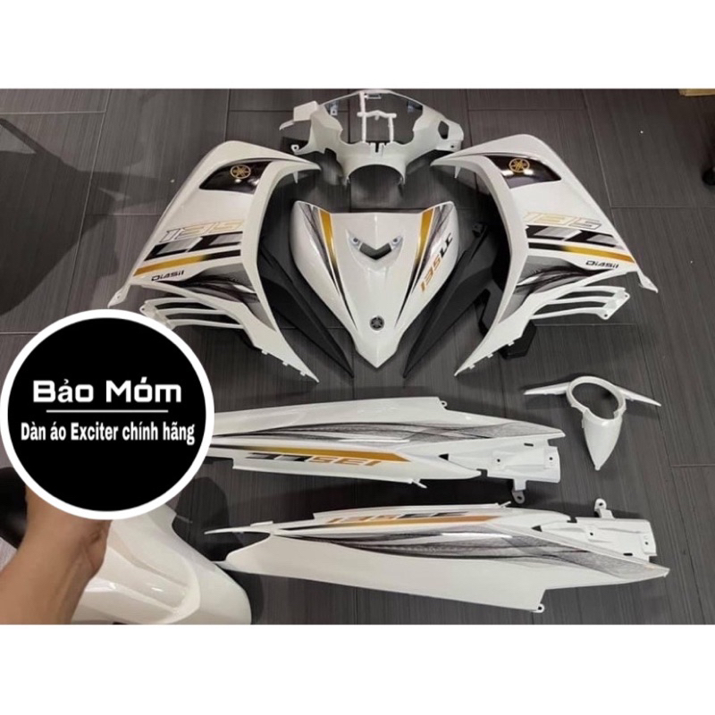 Dàn áo Exciter 135 Lc trắng đen kèm tem