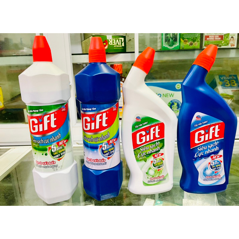 Nước tẩy bồn cầu Gift sạch vi khuẩn chai 600ml - 900ml