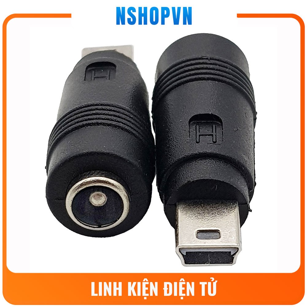 Đầu chuyển đổi DC 5.5×2.1mm sang Mini USB
