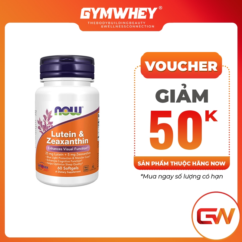 Hỗ Trợ Sức Khỏe Tổng Thể Của M ắt NOW LUTEIN & ZEAXANTHIN 60 VIÊN