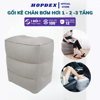 Gối Kê Chân Bơm Hơi HOPDEX văn Phòng Du Lịch Ô Tô, Máy Bay 3 Tầng Tiện Lợi