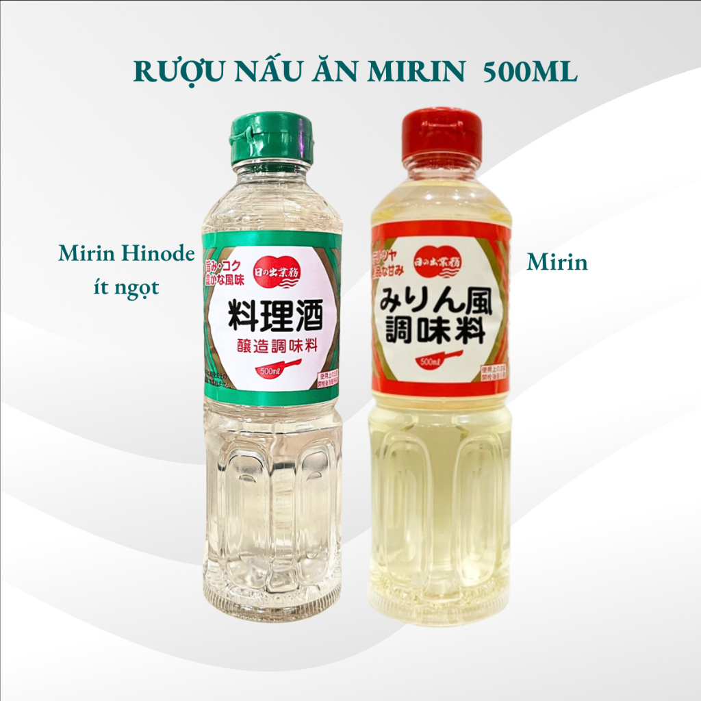 Rượu nấu ăn Mirin Hinode 500ml nội địa Nhật Bản (mẫu mới)