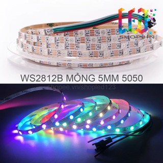 Dây đèn led WS2812B ARGB Full màu mỏng 5mm 60led/m 5050