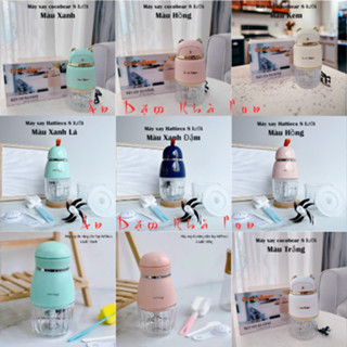 Máy xay đa năng-Máy xay ăn dặm hattiecs 6 lưỡi,8 lưỡi dao-Máy coco bear cối 0,3l vừa vặn cho bé ăn dặm