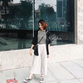 Áo khoác nữ kimono form trơn basic cực dễ phối đồ khi đi chơi
