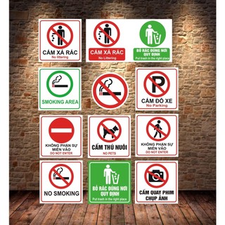 BIỂN BÁO CẤM HÚT THUỐC - CẤM LỬA, và CÁC LOẠI Biển khác