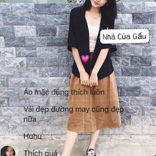 Áo khoác nữ kimono form trơn basic cực dễ phối đồ khi đi chơi