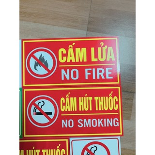 BIỂN BÁO CẤM HÚT THUỐC - CẤM LỬA, và CÁC LOẠI Biển khác