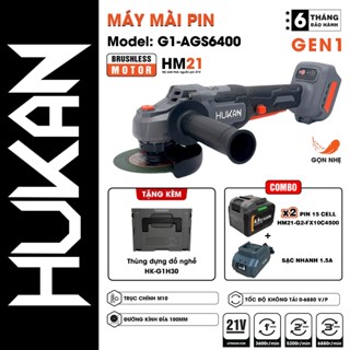 Hukan- Máy mài pin HUKAN AGS6400BL động cơ không chổi than mạch 3 tốc độ