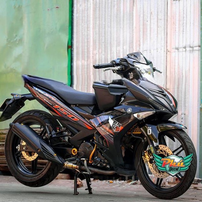 Tem rời Exciter 150 Đen xám cam (W)