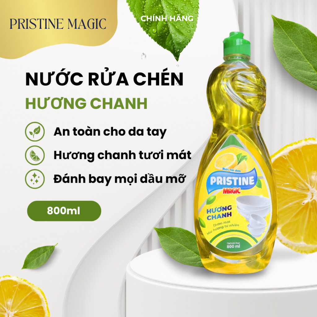 Nước Rửa Chén Bát Pristine Magic - 800ml