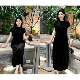 Váy nhung the yếm thêu xinh mê