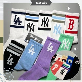 Tất MLB cao cổ NY, LA, Boston - Tất vớ cổ cao thời trang nam nữ cao cấp mềm mịn, thoáng khí