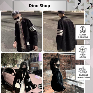 Áo Khoác Nam Thom Browne Kim Tuyến Sang Chảnh - Áo Khoác Thom Browne Kim Tuyến Nam Nữ Mặc Đôi Cực Hót