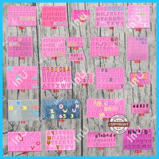 HCM - Khuôn silicon chữ cái chữ số chữ hoa, chữ thường, chữ số mini làm socola fondant đổ keo epoxy resin