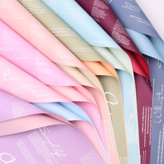  Giấy 2 mặt chữ bạc Sỉ 20 tờ Giấy OPP Không Thấm Nước Gói Hoa Bọc Quà Sang Trọng 