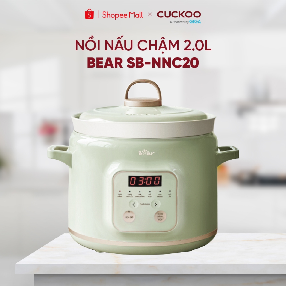 Nồi nấu chậm 2.0L Bear SB-NNC20 - Bản tiếng Việt - Dễ sử dụng