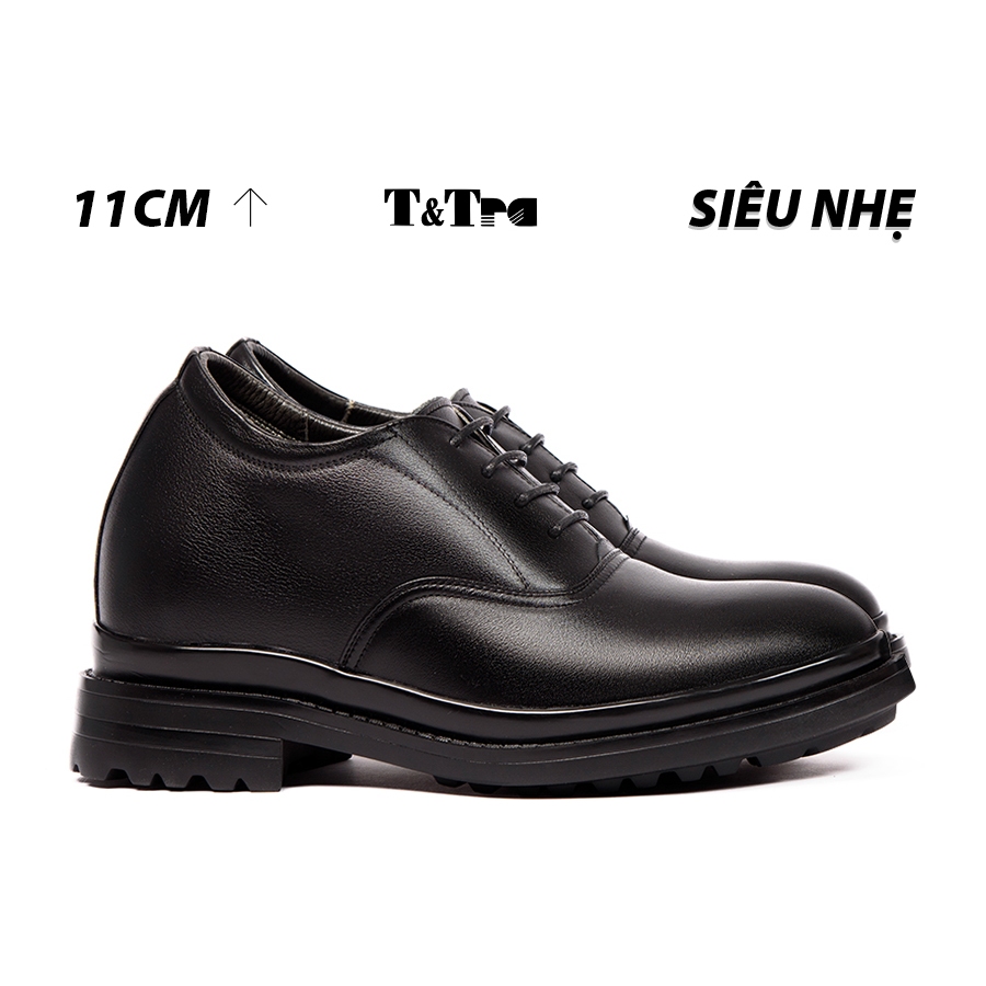 Giày Cao Nam T&Tra T141 Đen - Nhẹ Hơn và Ít Dốc Hơn