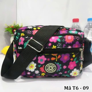 Túi xách nữ nhiều ngăn size 24cm cho mẹ in hình hoạ tiết vải Oxford chống thấm nước thời trang cho phụ nữ trung niên T6