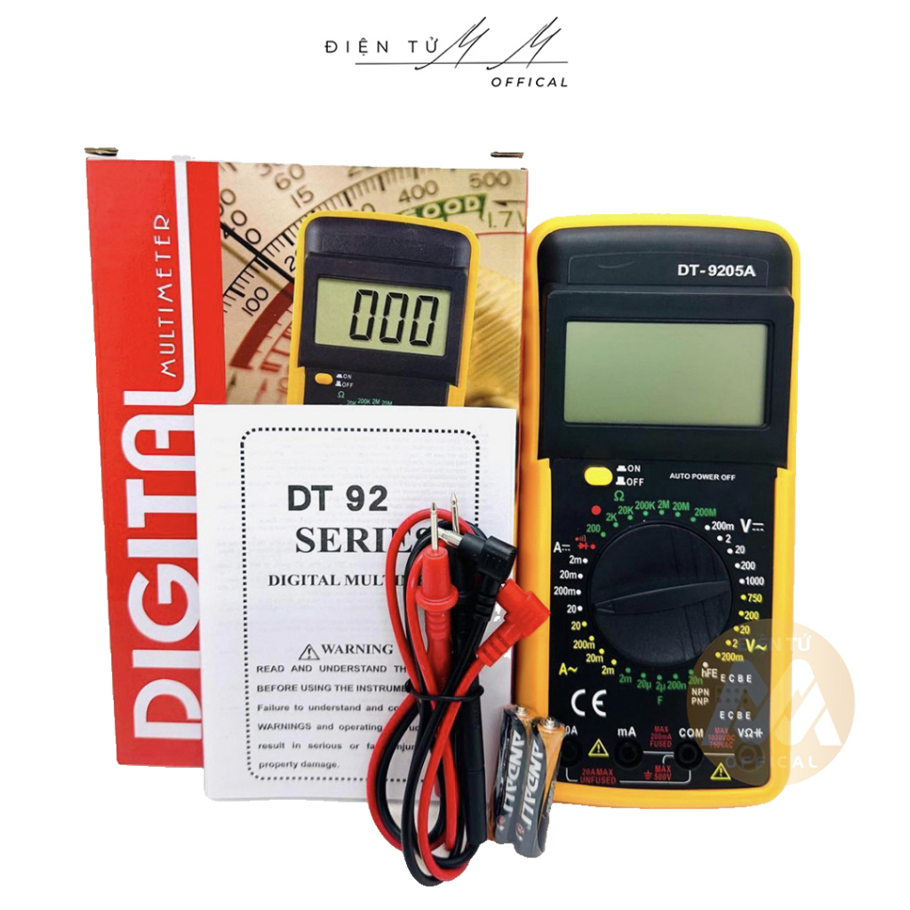Đồng hồ đo vạn năng hiện số 9205 ( bao gồm pin )