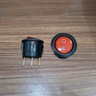 Công tắc tròn đỏ, đen 3 chân - Công tắc tròn 3 chân - KCD1