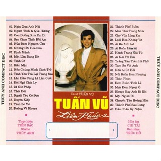Đĩa CD 2508.TACD065-Lien khuc Tuan Vu 2 chất lượng cao