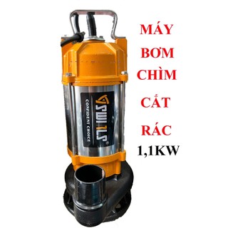  máy bơm tõm thả chìm hút bùn có cắt rác 