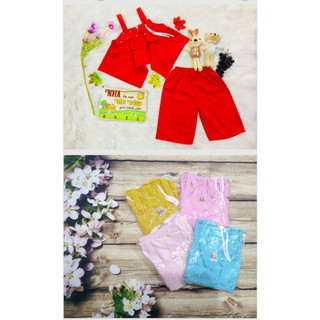 Bộ Lụa Xếp Li Nhiều Mẫu Bé (6-18kg) ( giao màu ngẫu nhiên)