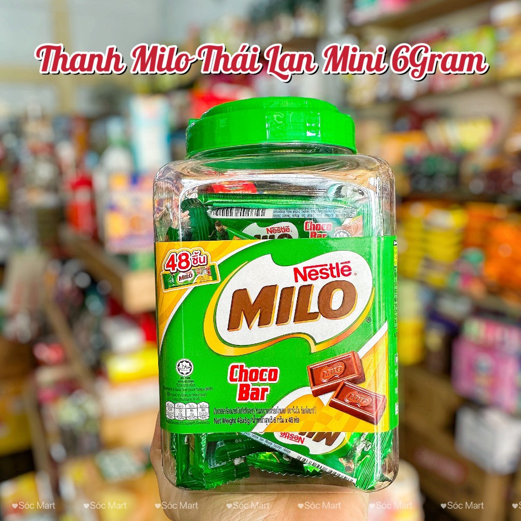 TÁCH LẺ 💚 Thanh Socola Mini Milo 30Gram - Malaysia - Thanh 6Gram Nội Địa Thái Lan