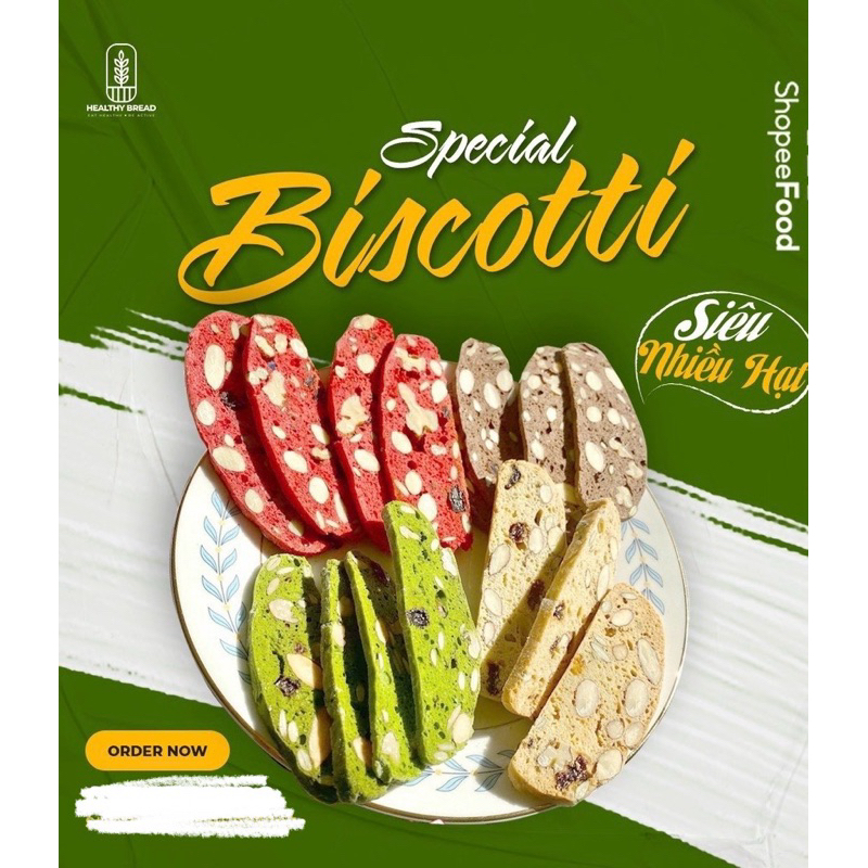 Bánh Biscotti Mix Vị Siêu Nhiều Hạt