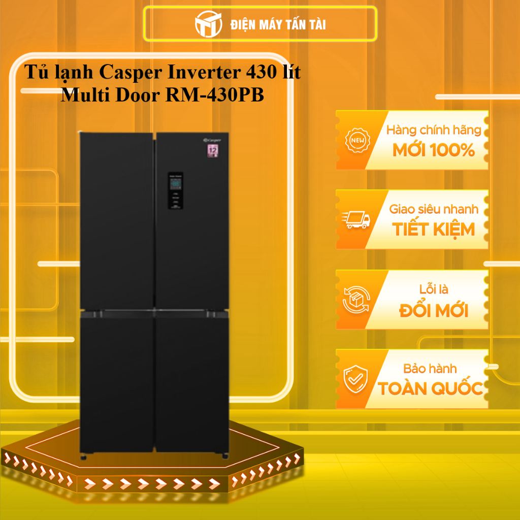 [TẤN TÀI LĐ 0Đ] RM-430PB - Tủ lạnh Casper Inverter 430 Lít RM-430PB  - Giao Miễn Phí HCM