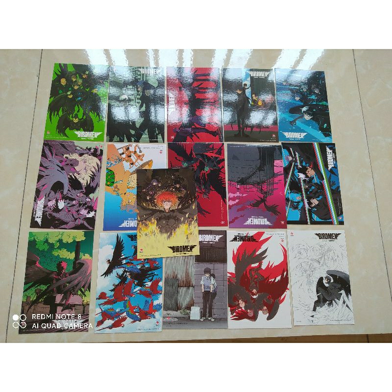 Trọn bộ 16 postcards cards Birdmen