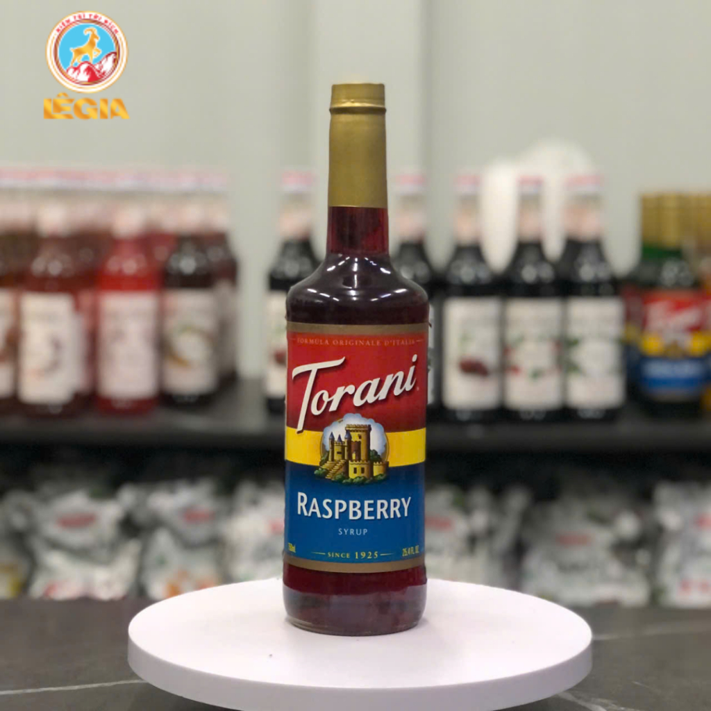 SYRUP TORANI PHÚC BỒN TỬ CHAI - RASPBERRY TORANI SYRUP 750ML