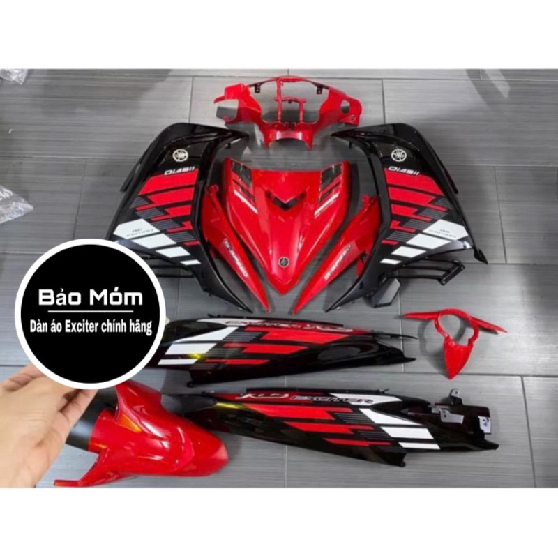 Dàn áo Exciter 135 đỏ đen mẫu tem đời 2014