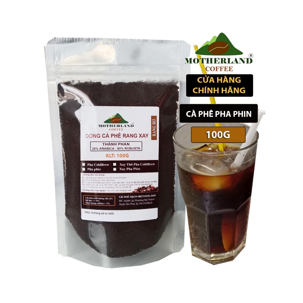 Cà phê rang bơ pha phin gói 100g