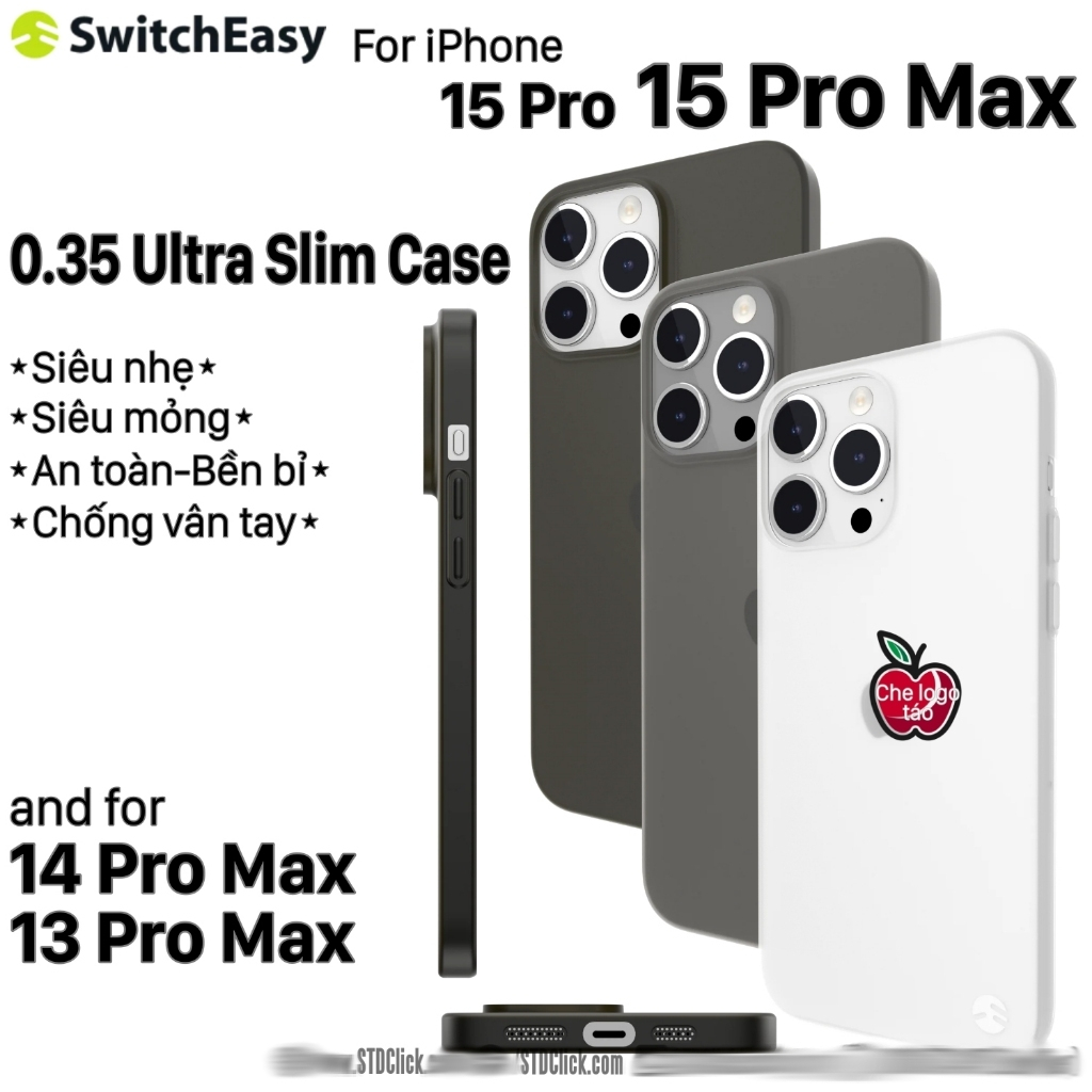 ỐP LƯNG IPHONE 16 Pro Max - 16 Pro - 15 Pro Max - 15 Plus - 14 Pro Max SwitchEasy ULTRA SLIM CHÍNH H