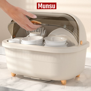 Giá Úp Chén Bát Có Nắp Lật, Rổ Đựng Bát Đũa Để Ráo Nước Chống Ẩm Chống Bụi G008