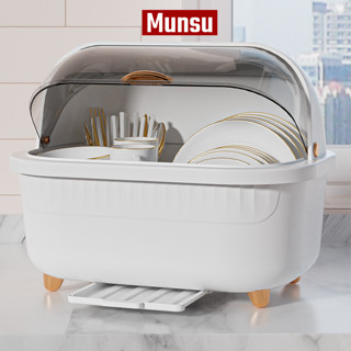 Kệ Đựng Bát Đũa Kèm Khay Thoát Nước, Giá Úp Bát Đĩa Nắp Lật Chia Ngăn Sắp Xếp Đồ Gọn Gàng G008