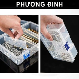  Hộp nhựa nhiều ngăn THÁO LẮP đựng thuốc trang sức phụ kiện linh kiện điện tử 
