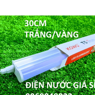  Đèn Led Tuýp Liền Máng T5 30cm 3 Tấc KOWO Hắt Trần Ánh Sáng Trắng Vàng 